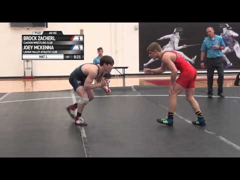 FS 60 KG - Final Trials Match #2 - Brock Zacherl (Clarion WC) vs. Joey McKenna (LVAC)