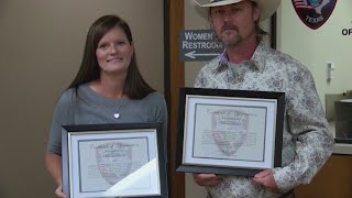 Bowie Co. Sheriff’s Office honors couple who helped them locate murder suspect