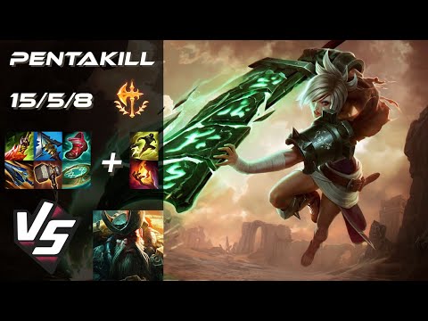 TOP Riven vs Gangplank [PENTAKILL] - NA Grandmaster Patch 26.1