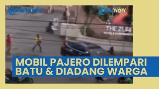 Viral Mobil Pajero Dilempari Batu dan Diadang Warga, Diduga Kabur setelah Tabrak Orang