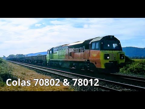 Prestatyn 02.06.2020 - Colas 70802 & 70812 on engineers train to Conwy Valley line - Class 70