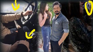 Halil and Sila on the way of Izmir Romantic long drive look what Sila Halil doing in the car video