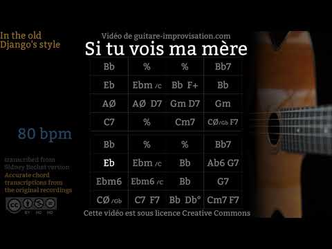 Si Tu Vois Ma Mère (80 bpm) - Gypsy jazz Backing track / Jazz manouche