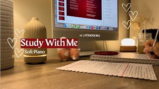 Download lagu STUDY WITH ME | Soft Piano | 1-Hour REALTIME | 25/5 POMODORO mp3
