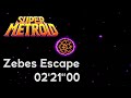 Super Metroid Zebes Escape 2 21 00 FIRST EVER 2 21 XX World Record