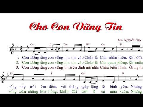 Cho Con Vững Tin (tập hát) - Nguyễn Duy -  Anna Sao Mai