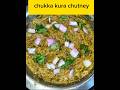 Chukka Kura Chutney Recipe Chukka Kura Pachadi Chukka Kura Recipe Short Viral Trending