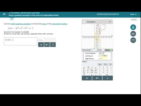 Using a graphing calculator to find zeros of a...