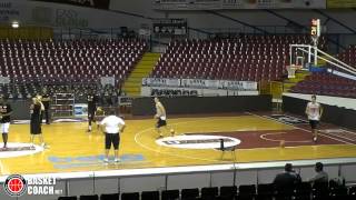Esercizi di tiro con la Reyer Venezia, la parte conclusiva dell'allenamento Reyer