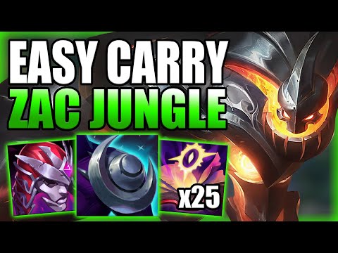 THIS IS HOW ZAC JUNGLE CAN EASILY CARRY SOLO Q GAMES! - Best Build/Runes S+ Guide League of Legends