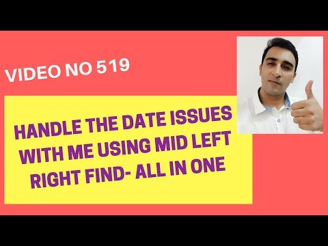 Learn Excel - Video 519 - Handle Date issues with FIND LEFT RIGHT MID
