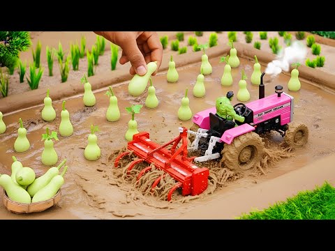 top most creative scientific idea | mini tractor is plowing for the cultivation of pumpkins