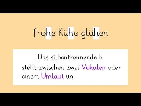 Wörter mit silbentrennendem h einfach erklärt | sofatutor