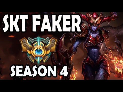 SKT T1 Faker Shyvana vs Rengar Jungle Korea SoloQ [Perfect Score]