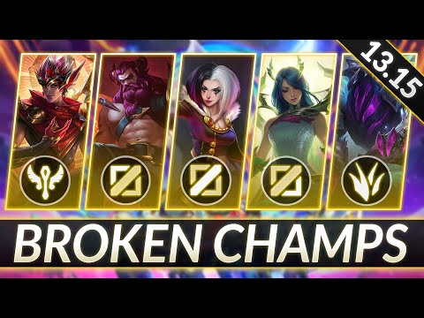 3 BROKEN Champions for EVERY ROLE RIGHT NOW - CHAMPS to MAIN for FREE LP - LoL Guide (Patch 13.15)