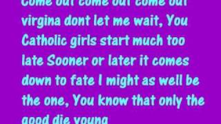 glee only the good die young lyrics