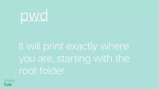 pwd command in Linux - path of the current working directory