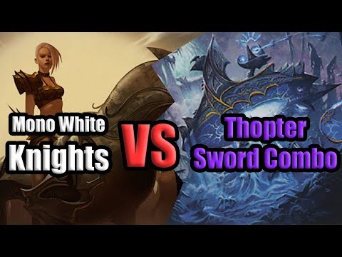 MTG Mono White Knights vs Thopter Sword Combo Ten Tix Gauntlet Round 2