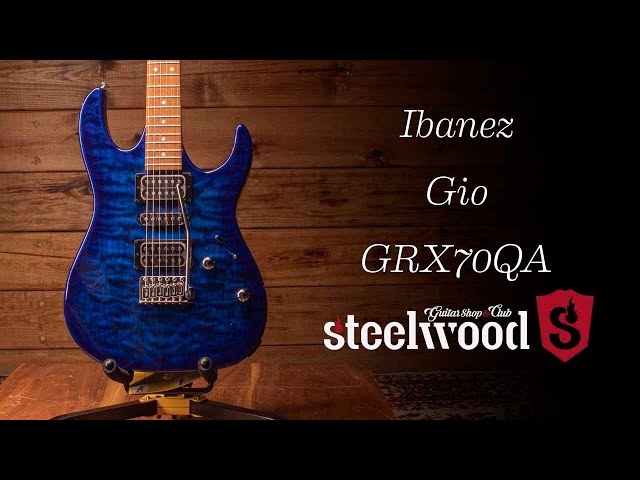 Vídeo relacionado con Ibanez GRX70QA-TBB GIO Series - Guitarra eléctrica - Burst azul transparente - zurdos