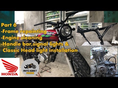 Part 6 - Honda TMX 155 “SCRAMBLER” - Frame repainting & Engine cleaning