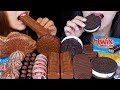 ASMR TWIX CANDY ICE CREAM BARS BOBA SAMANCO ICE CREAM OREO ICE CREAM SANDWICH MERINGUE PASTRY 먹방