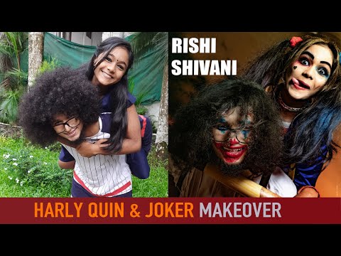 Rishi & Shivani  Doing Harley Quinn & joker makeover (Photoshoot) Brother sister version