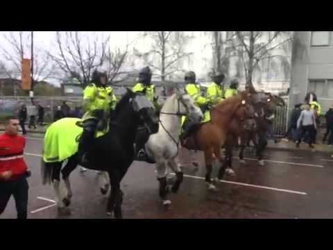 United Vs. City Crowd Control with Horses