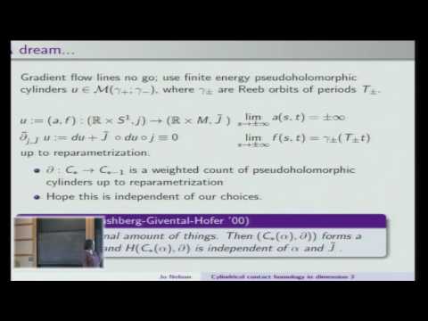 Cylindrical contact homology in dimension 3 via intersection theory and more - Joanna Nelson