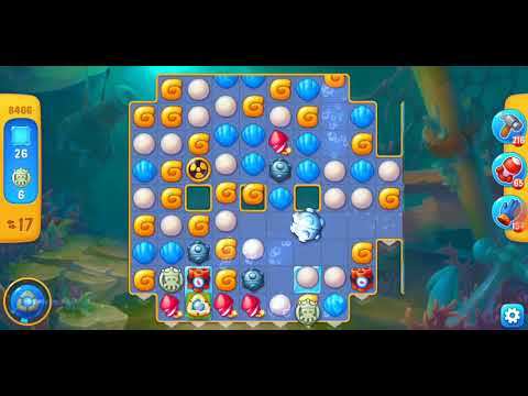 Fishdom. 8466 level no boosters and diamonds. 24 moves