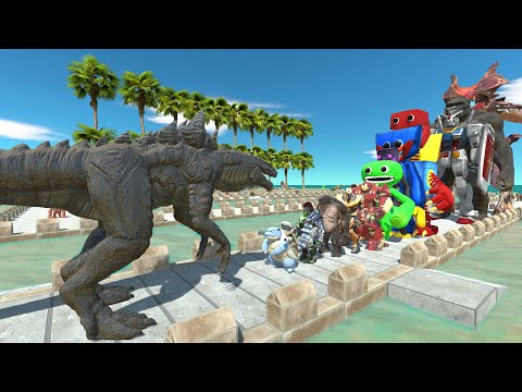 Zilla vs Jumbo Josh COCONUT DEATH RUN - Animal Revolt Battle Simulator