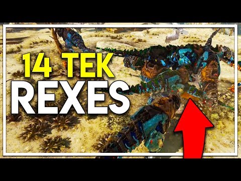 14 TEK REX ARMY vs DROP POD! (Ark Extinction DLC Gameplay Ep 21)