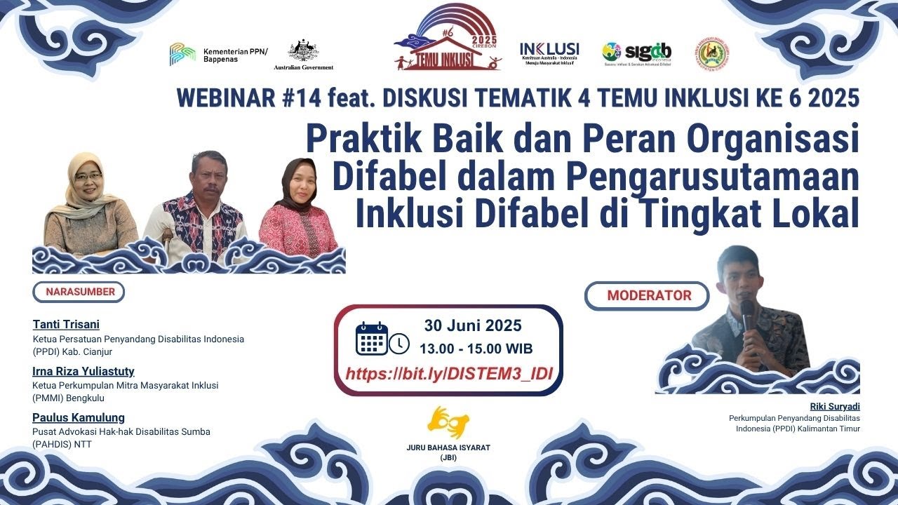 4. 🔴 Praktik Baik Peran Organisasi Difabel dalam Pengarusutamaan Inklusi Difabel di Tingkat Lokal