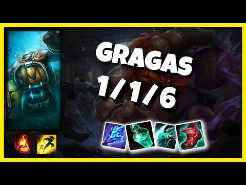Gragas 11.3 Gameplay Challenger Replay S11 Support (1/1/6) - KOREAN