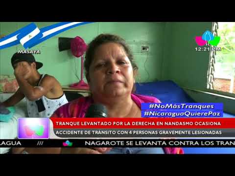 Tranque levantado por la derecha en Nandasmo ocasiona accidente de tránsito
