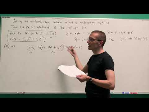 ECE 205 - 14 - Undetermined coefficients (Part 1: Nice inhomogeneities)