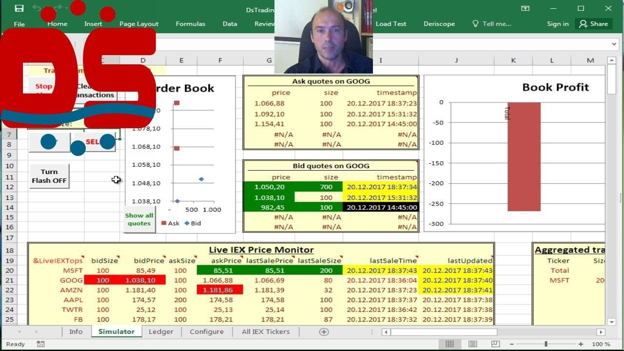 Real Time Trading Simulator using live stock prices from IEX