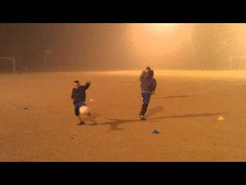 U11 : exercice de jonglages 20/11/12 US Dombes