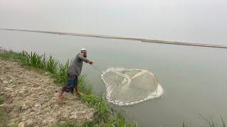 Cast Net Fishing by Old Man (Fish Hunting Day 2)