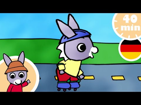 😜 Trotro fährt Inlineskaten! 😜 - Cartoon für Baby