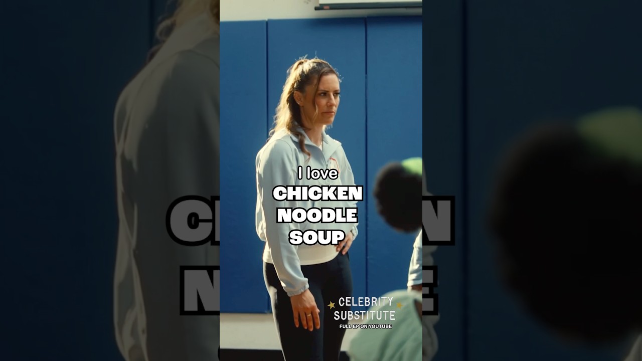 Hard hitting questions with #AliKrieger + #MidgePurce. #celebritysubstitute #soccer #goodsoup