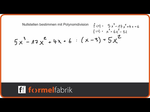 Nullstellen bestimmen: Trainingsvideo Polynomdivision (Nr. 2)