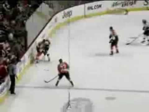 Mike Richards Ridiculous Redirection vs Boston 3/29/2009
