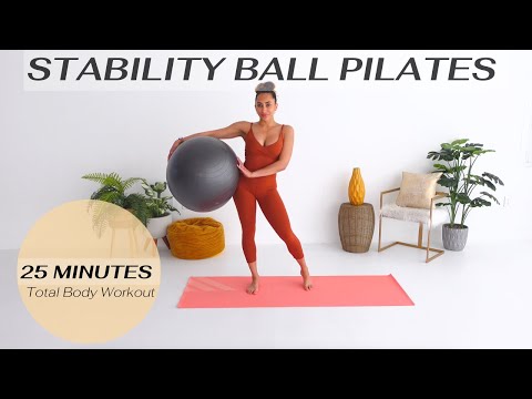 Full Body Stability Ball Pilates Workout! 25 Mins to Focus on Abs, Arms and Legs!