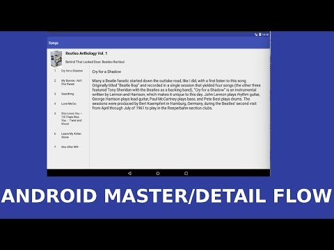ANDROID MASTER DETAIL FLOW (SONG APP SUPPORT TABLET)