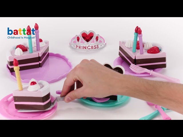 Vídeo relacionado con Battat - Play Circle, Pastel de cumpleaños, Comida de Juguete, Accesorios Platos y Velas, El Juego de aparentar, A Partir de 3 años, Princess Birthday Party
