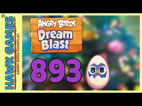 Angry Birds Dream Blast Level 893 Hard - Walkthrough, No Boosters