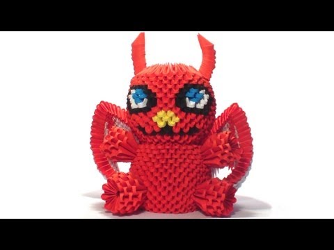 3d origami devil tutorial | The Secrets of Origami
