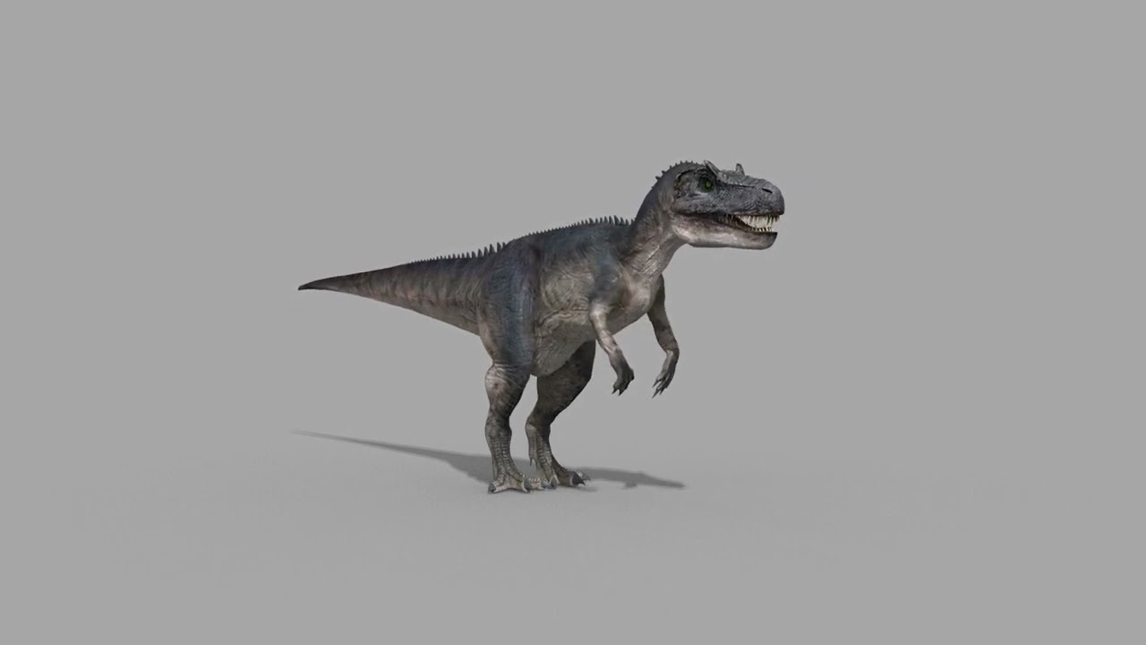 Real Animated Allosaurus - 8K 3D Model