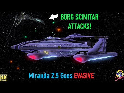 EPIC Assimilated Scimitar VS Miranda 2.5 - Star Trek Ship Battles - Bridge Commander