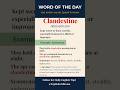 Word of the Day: Clandestine | Improve Your English Vocabulary@EnglishwithGana #englishvocabulary